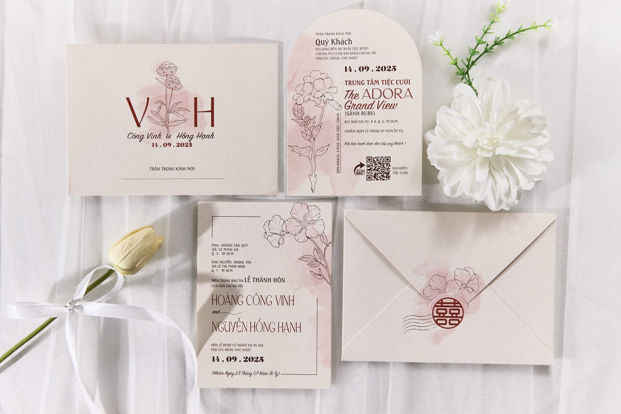 hướng dẫn cách ghi thông tin trên thiệp cưới