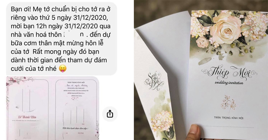 cách mời đám cưới ghi điểm cho khách mời