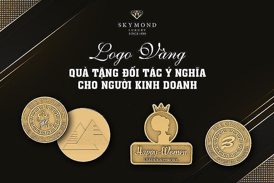 Logo vàng quà tặng đối tác ý nghĩa