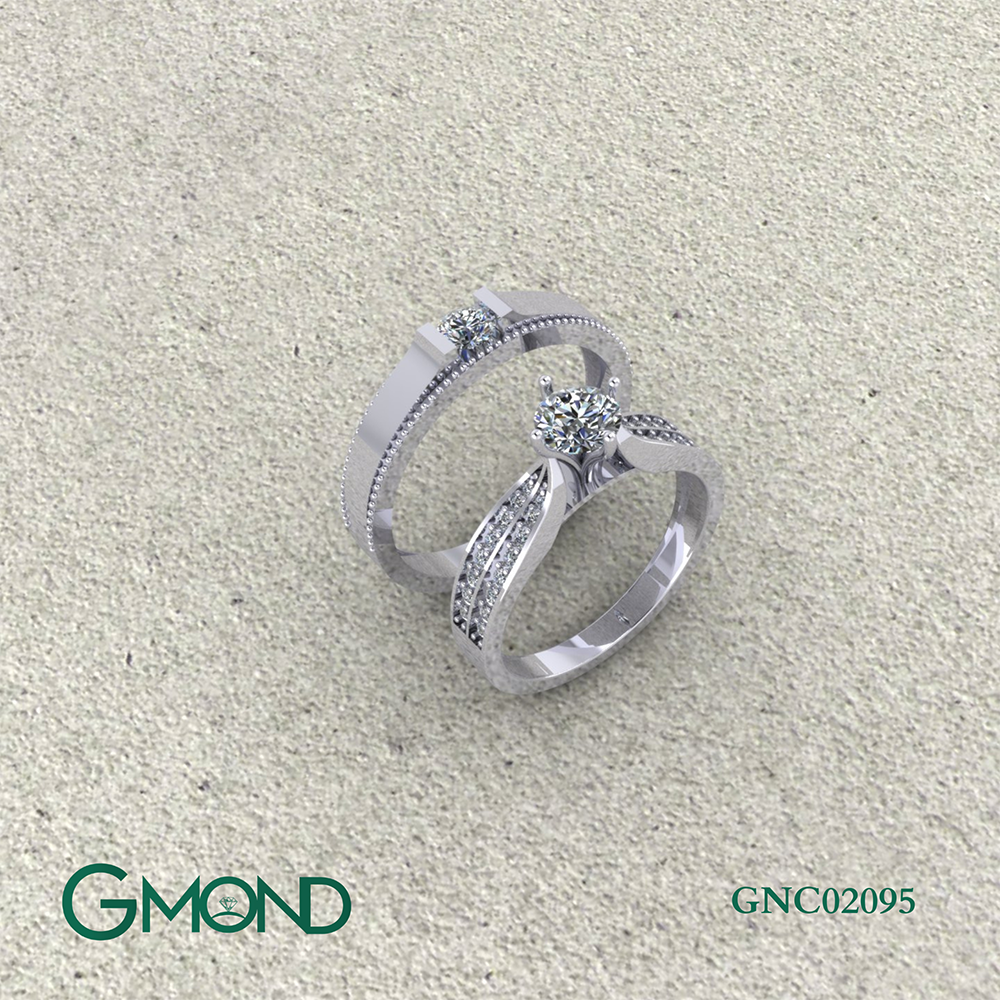 nhẫn cưới bạc gmond