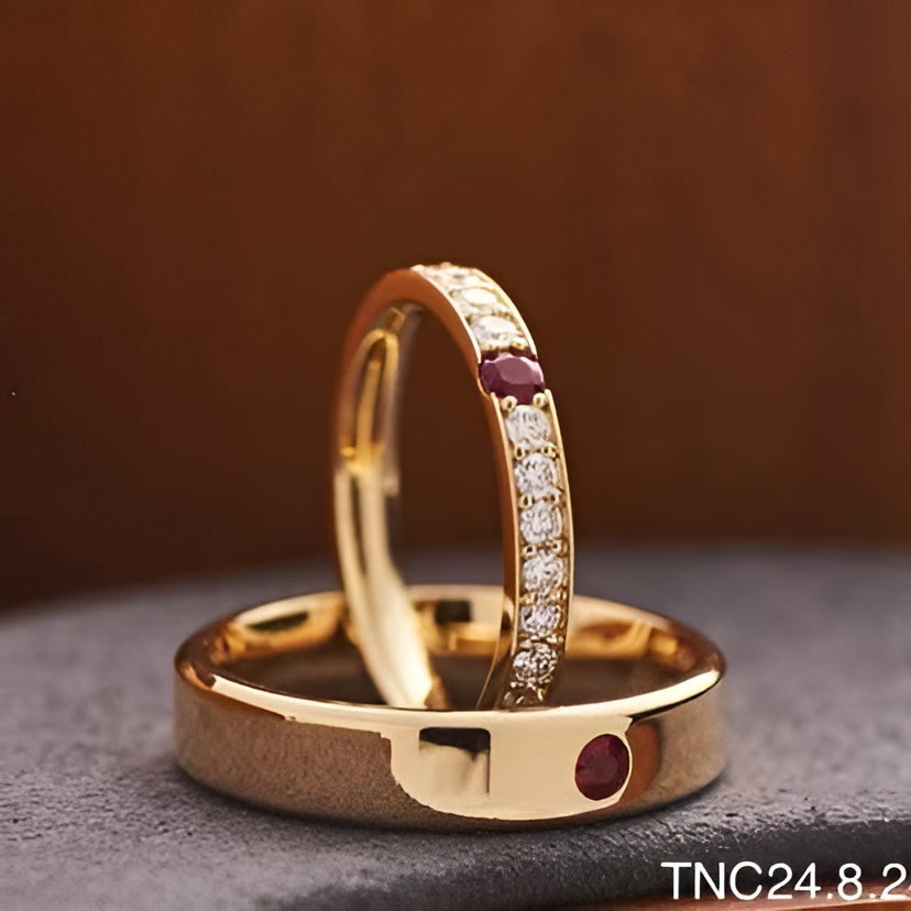 nhẫn cưới vàng vàng đẹp skymond luxury